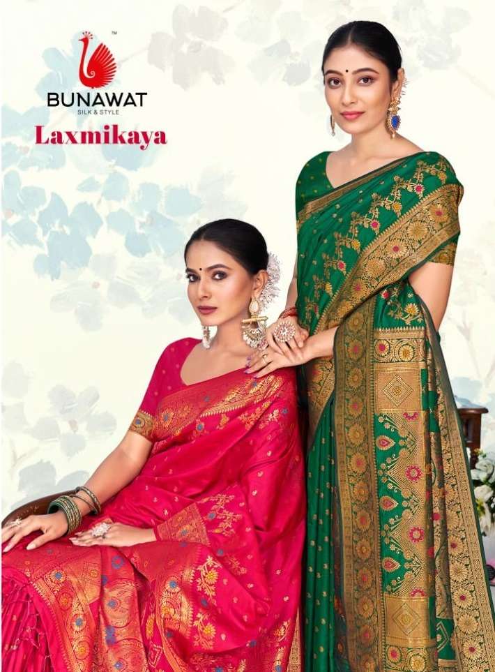 sangam prints bunawat bunawat laxmikaya silk exclusive look saree catalog