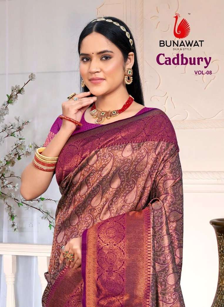 sangam prints bunawat cadbury silk vol 8 silk catchy look saree catalog