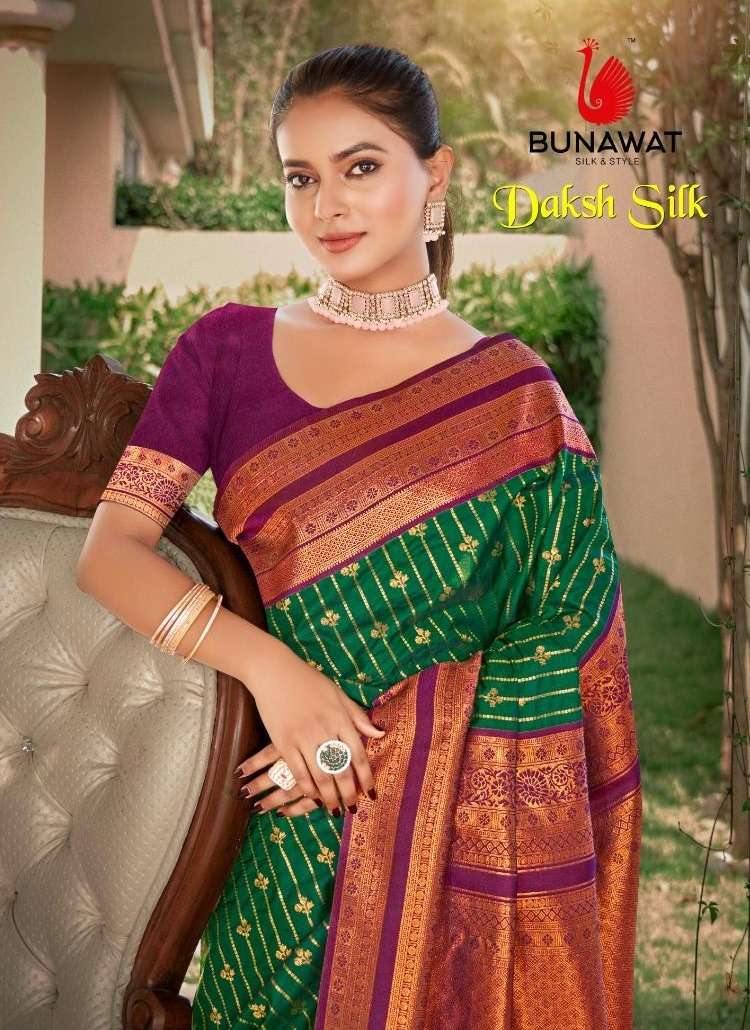 sangam prints bunawat daksh silk silk attrective look saree catalog