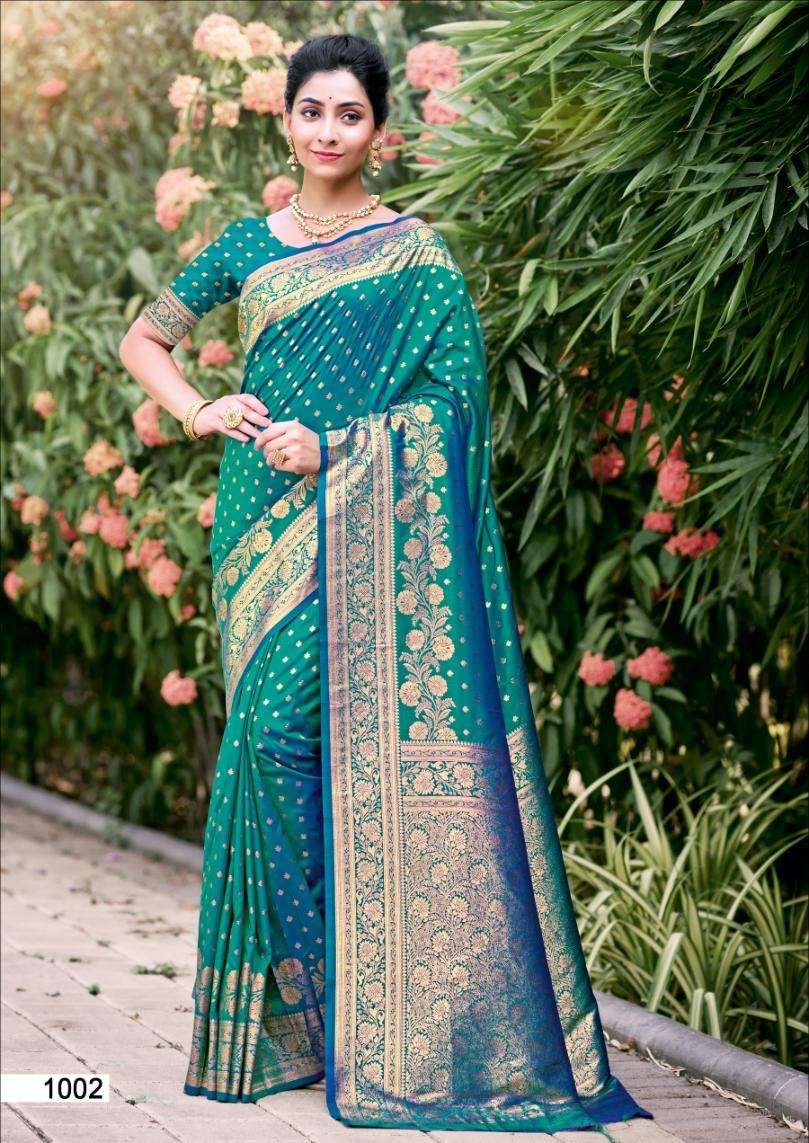 sangam prints bunawat gajgamini silk silk decent look saree catalog