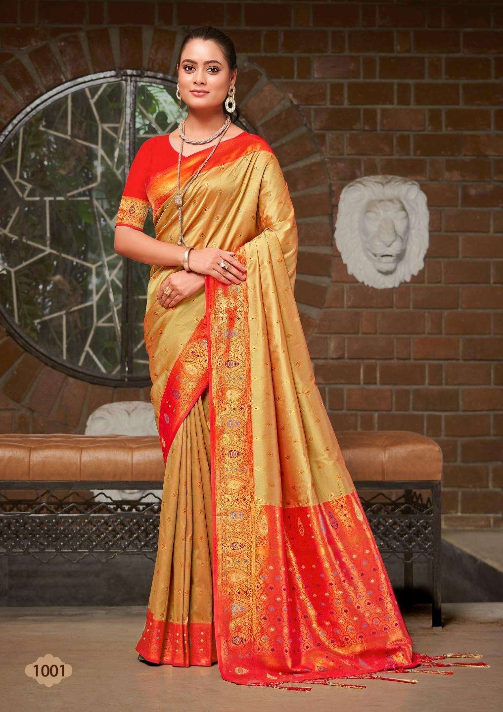 sangam prints bunawat kamakshi silk silk catchy look saree catalog