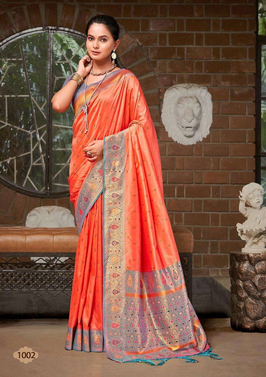 sangam prints bunawat kamakshi silk silk catchy look saree catalog