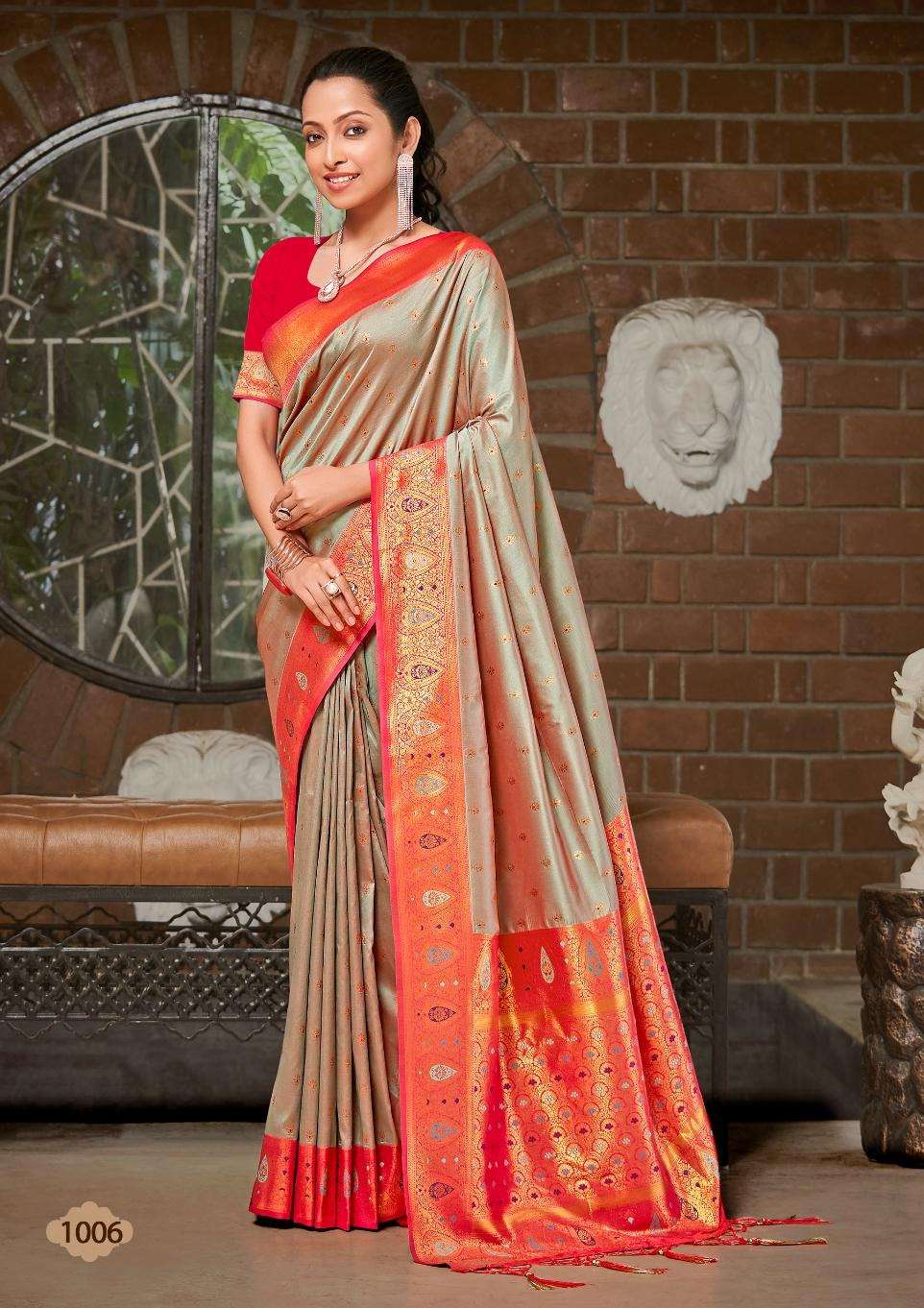 sangam prints bunawat kamakshi silk silk catchy look saree catalog