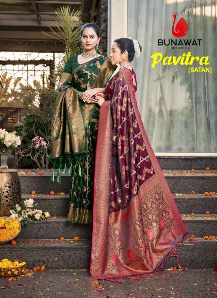 sangam prints bunawat Pavitra silk regal look saree catalog