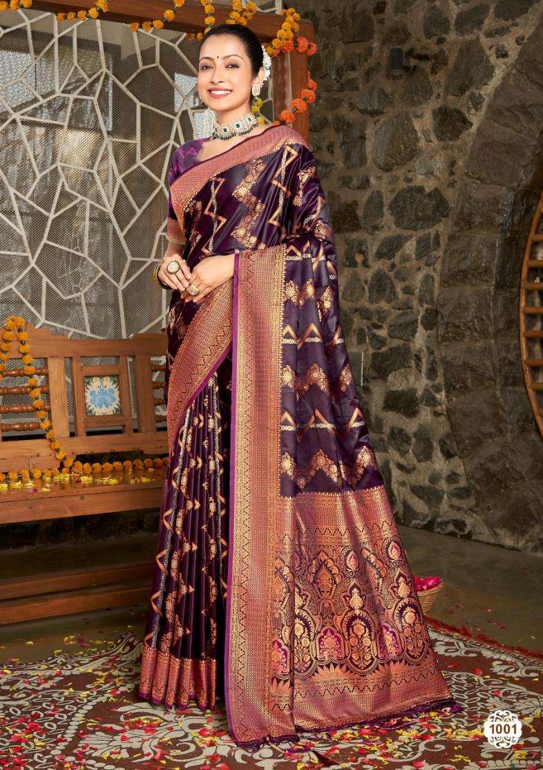 sangam prints bunawat Pavitra silk regal look saree catalog