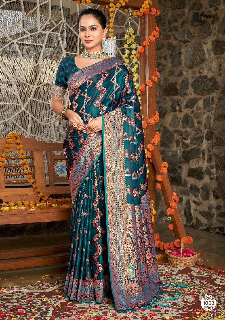 sangam prints bunawat Pavitra silk regal look saree catalog