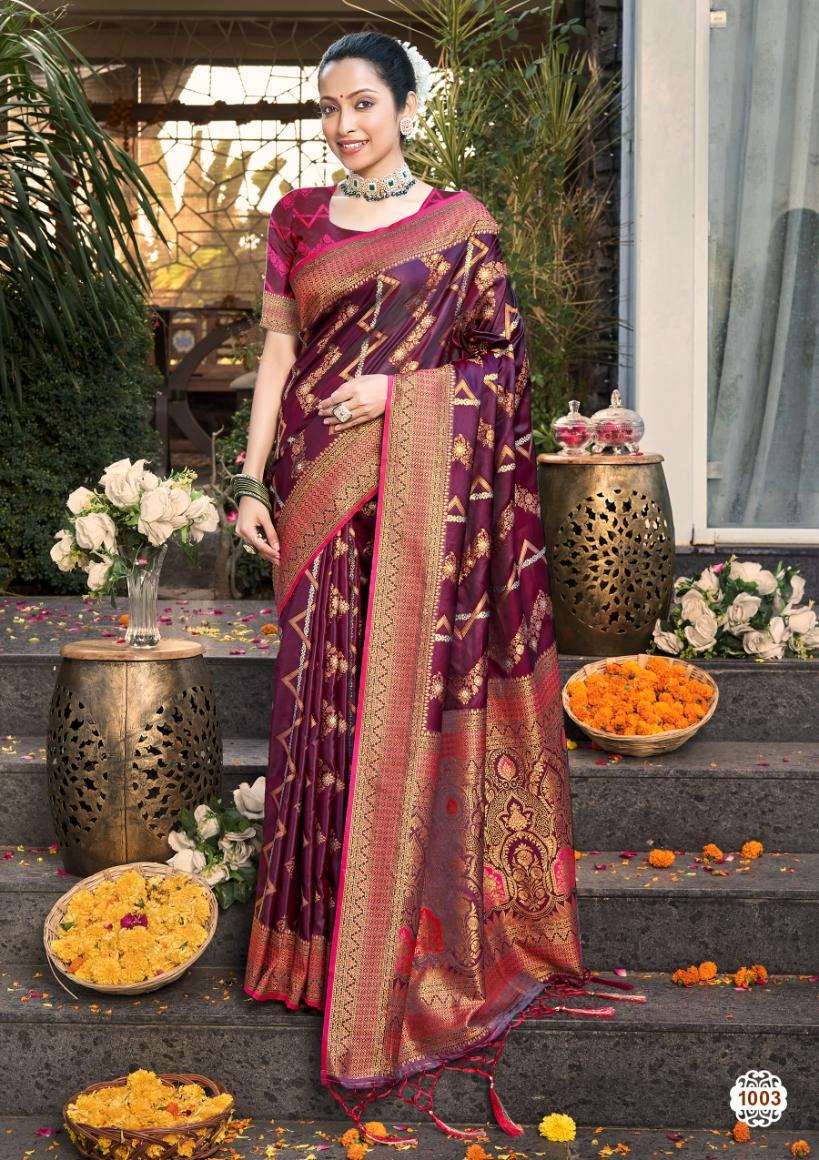 sangam prints bunawat Pavitra silk regal look saree catalog