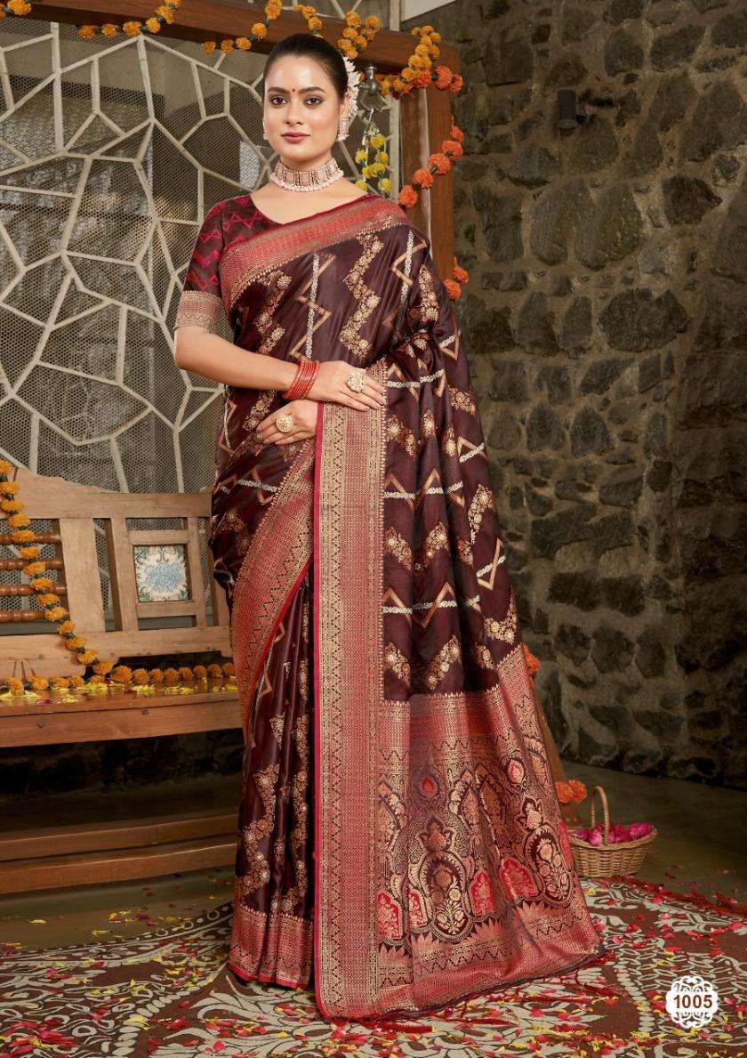 sangam prints bunawat Pavitra silk regal look saree catalog