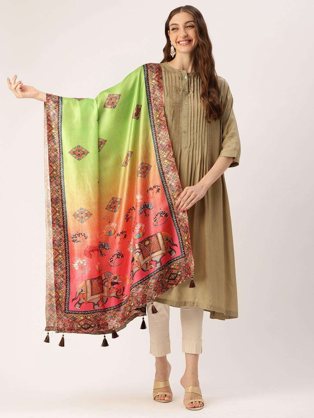 sangam prints bunawat Sangam Dupatta Vol 1 Cotton with tussle  exclusive look dupatta catalog