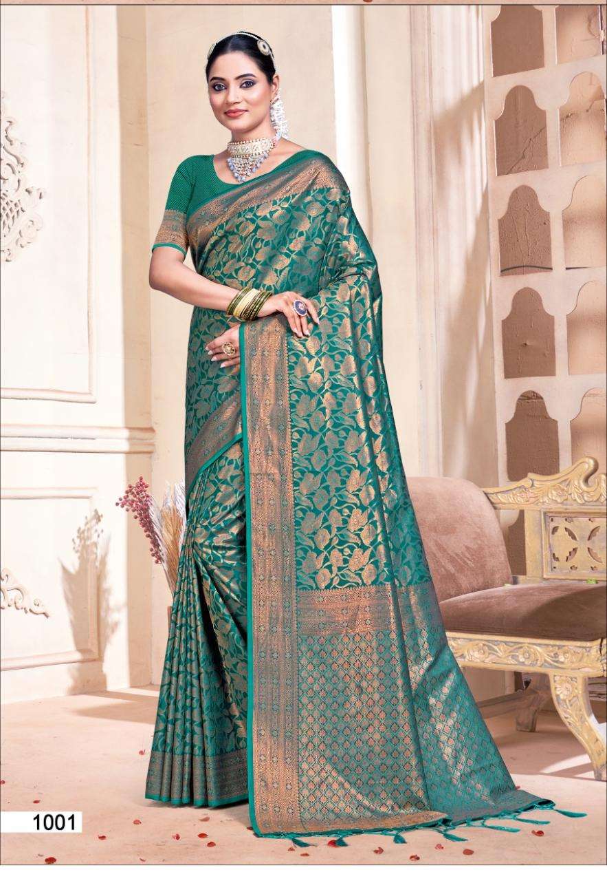 sangam prints Rajwadi Vol 09 banarsi silk attrective look saree catalog