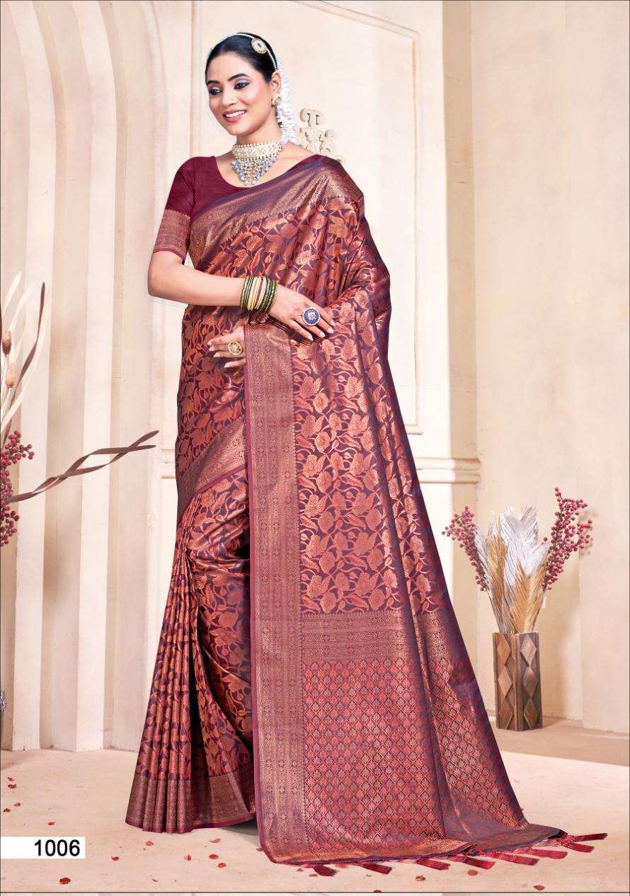 sangam prints Rajwadi Vol 09 banarsi silk attrective look saree catalog