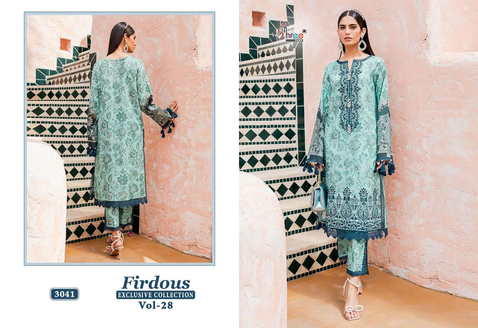 shree fabs firdous exclusive collection vol 28 jam cotton grace ful look salwar suit with siffon dupatta catalog