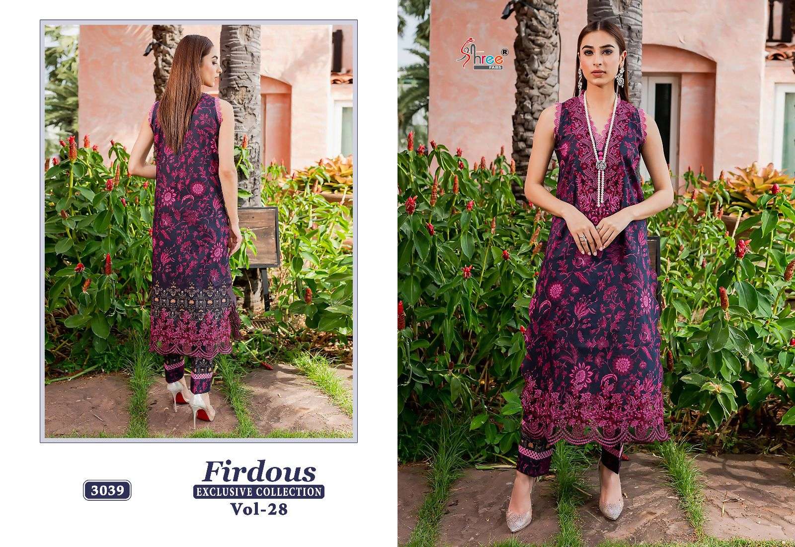 shree fabs firdous exclusive collection vol 28 jam cotton grace ful look salwar suit with siffon dupatta catalog