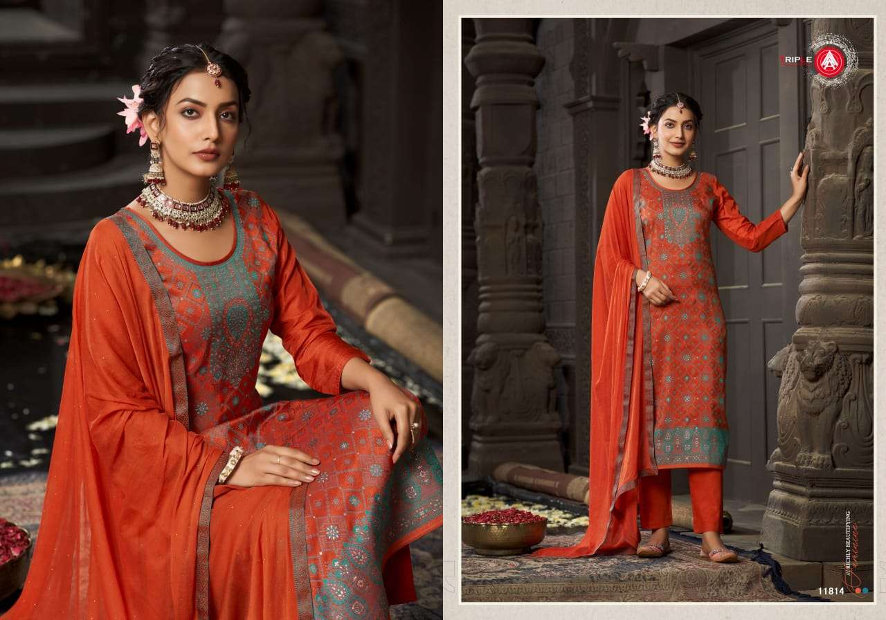 triple aaa jenika rayon attrective look salwar suit catalog