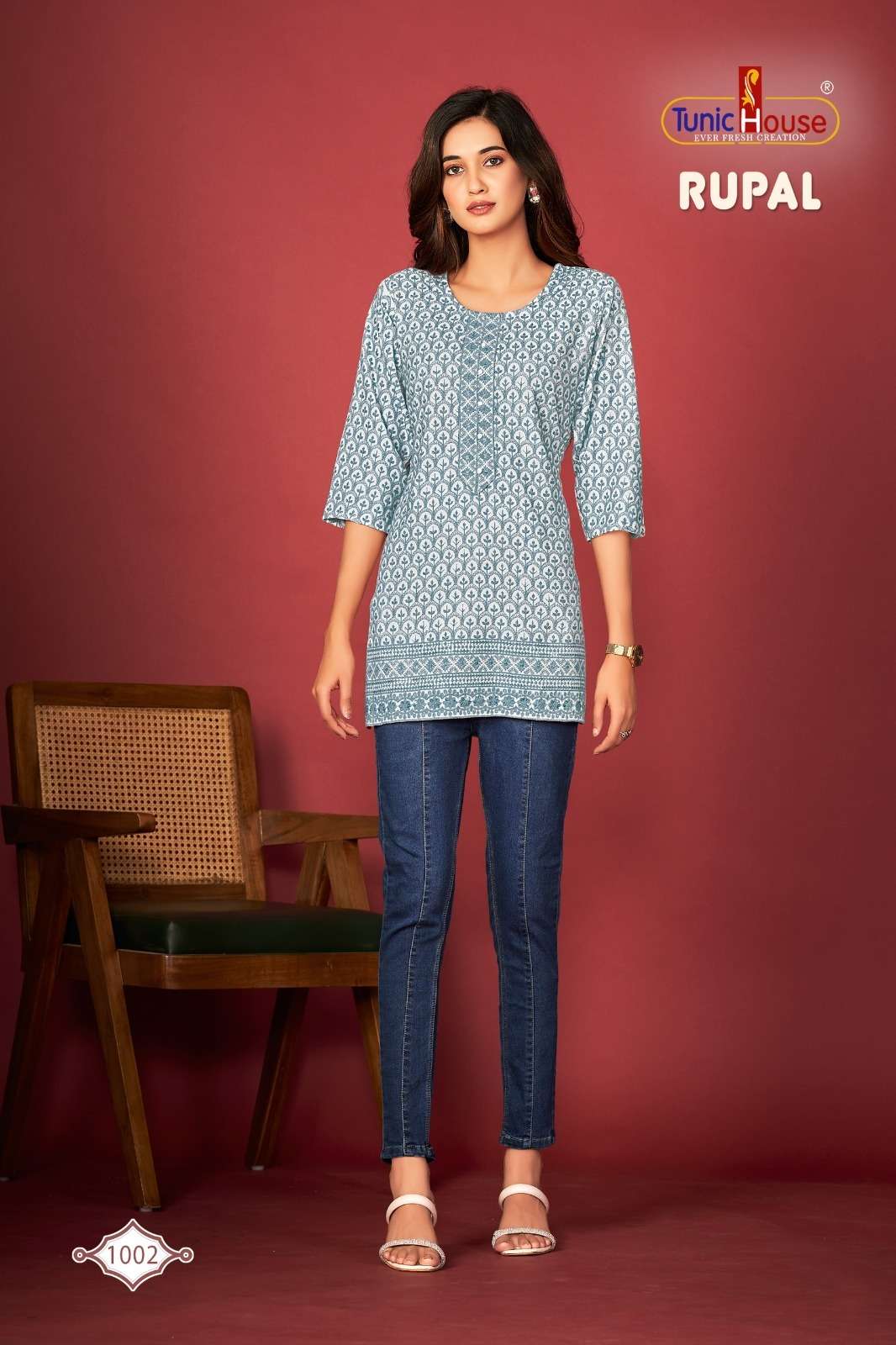 tunic house rupal chikankari viscose reyon innovative look kurti catalog