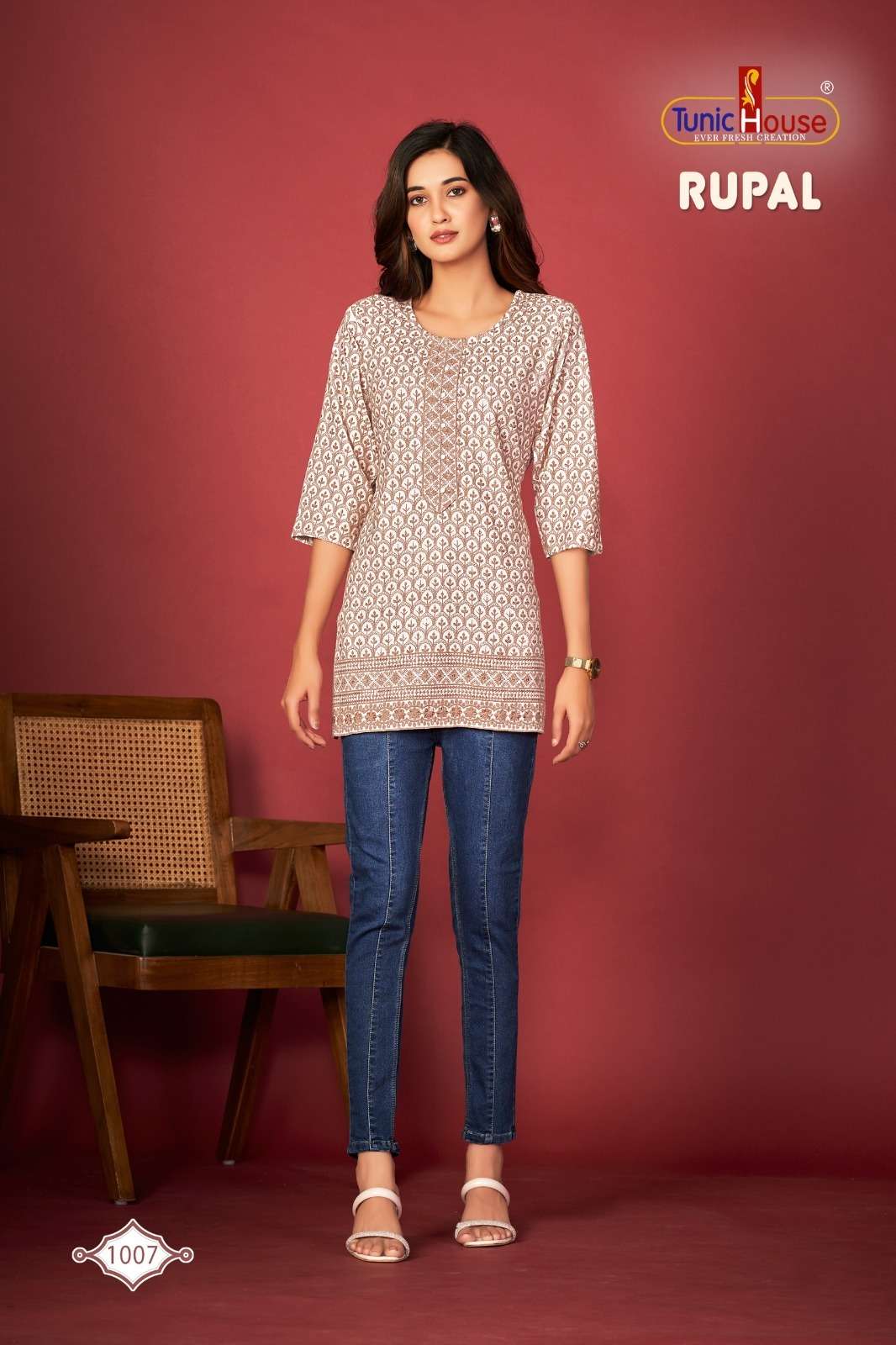 tunic house rupal chikankari viscose reyon innovative look kurti catalog