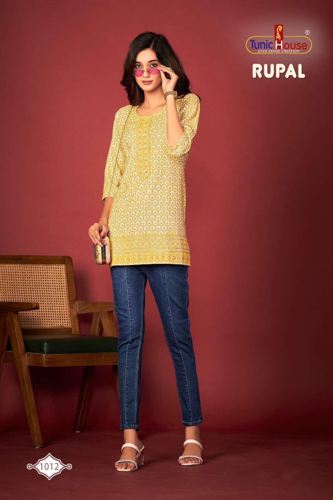 tunic house rupal chikankari viscose reyon innovative look kurti catalog