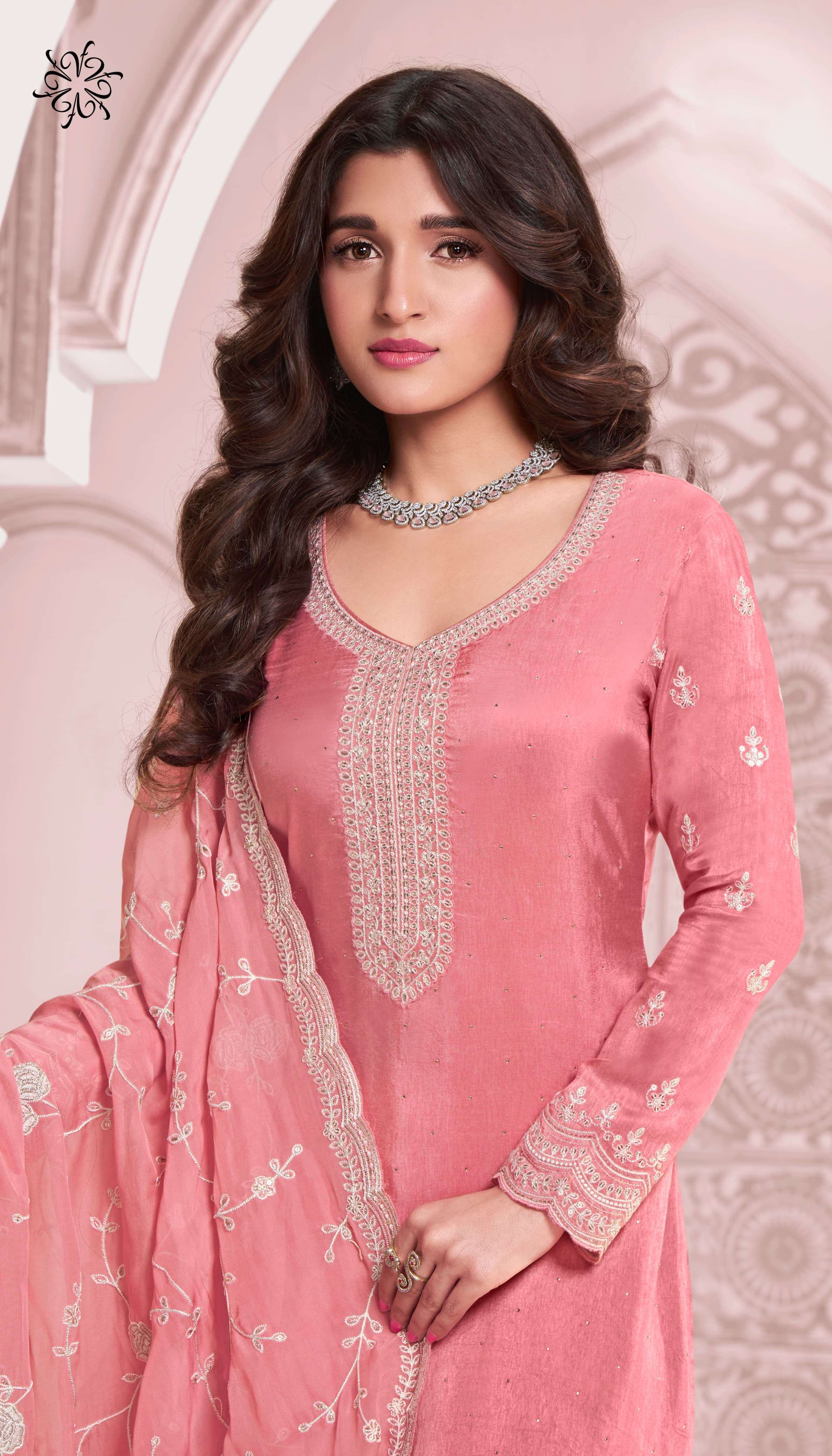 vinay fashion kuleesh kavya thread embroidered dola elegant salwar suit catalog