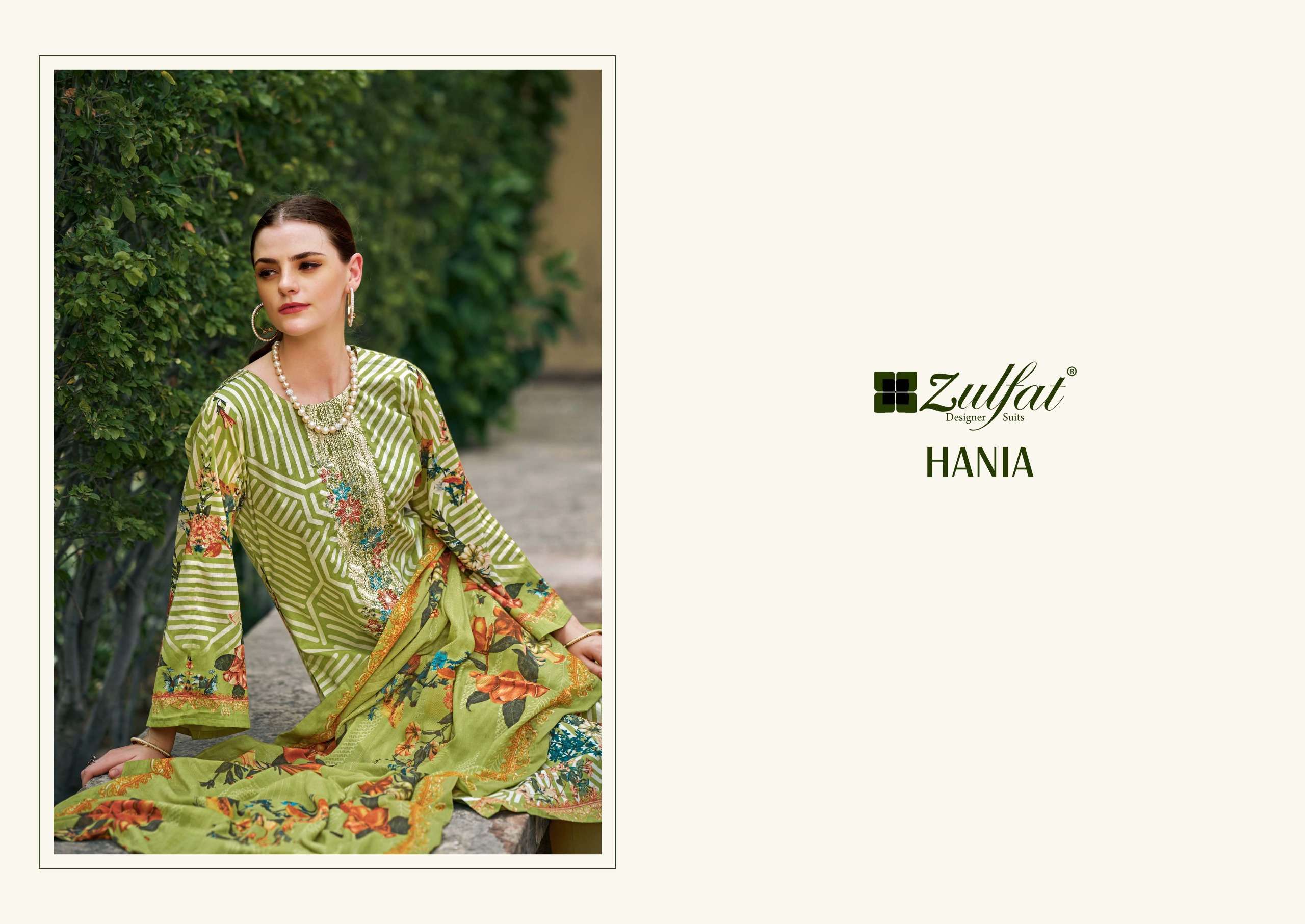 zulfat designer suits hania cotton exclusive look salwar suit catalog