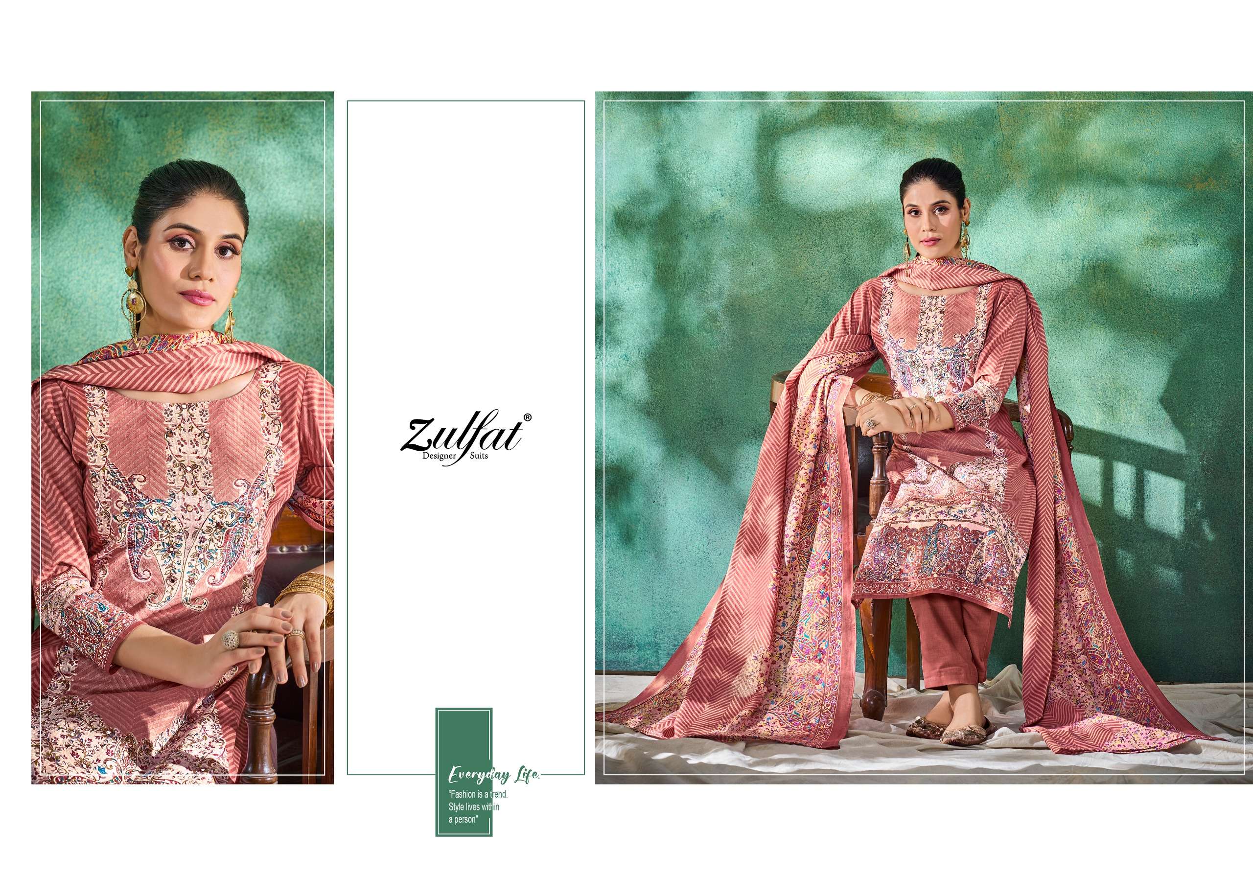 zulfat designer suits jtania vol 3 cotton exclusive look salwar suit catalog