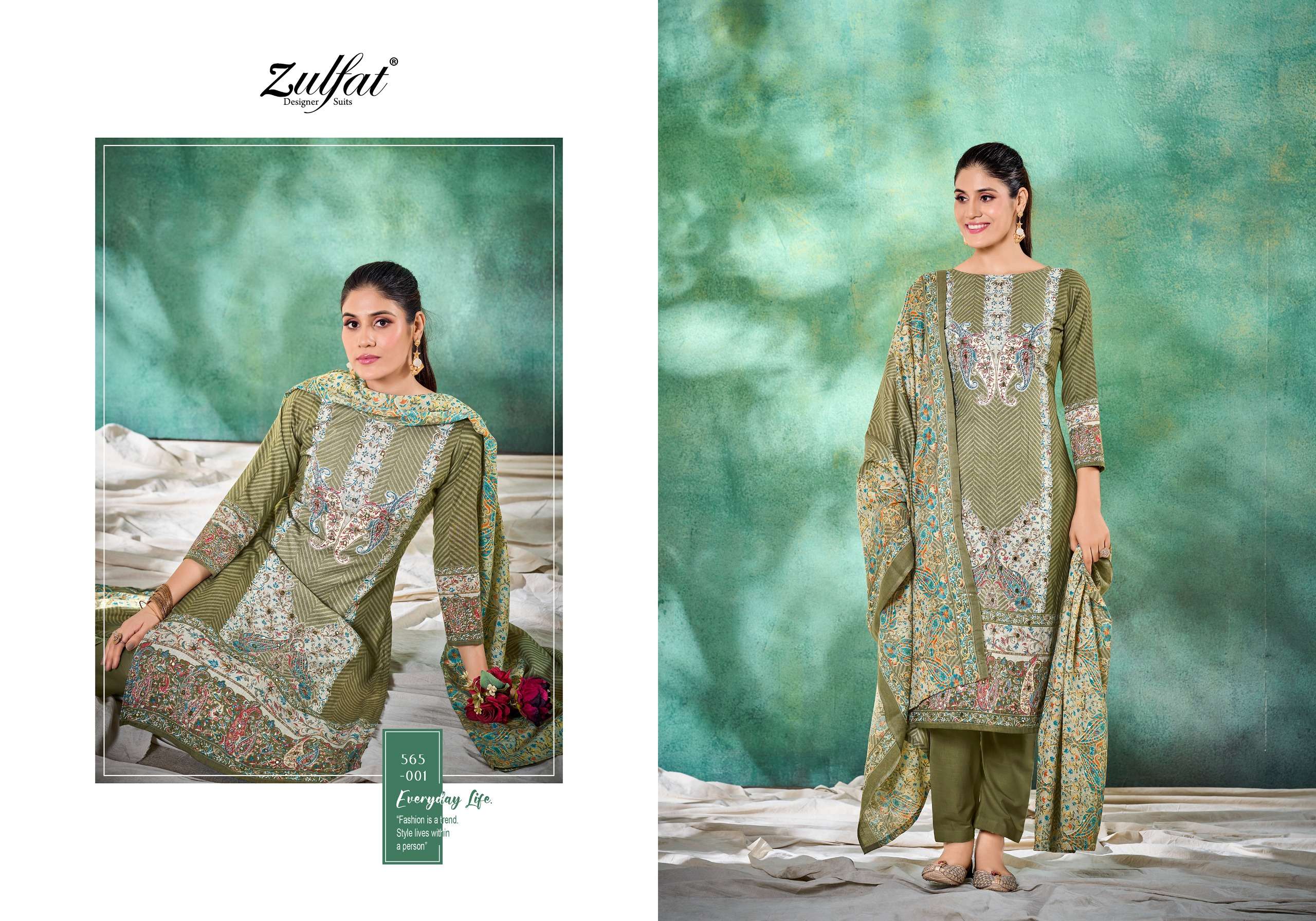 zulfat designer suits jtania vol 3 cotton exclusive look salwar suit catalog