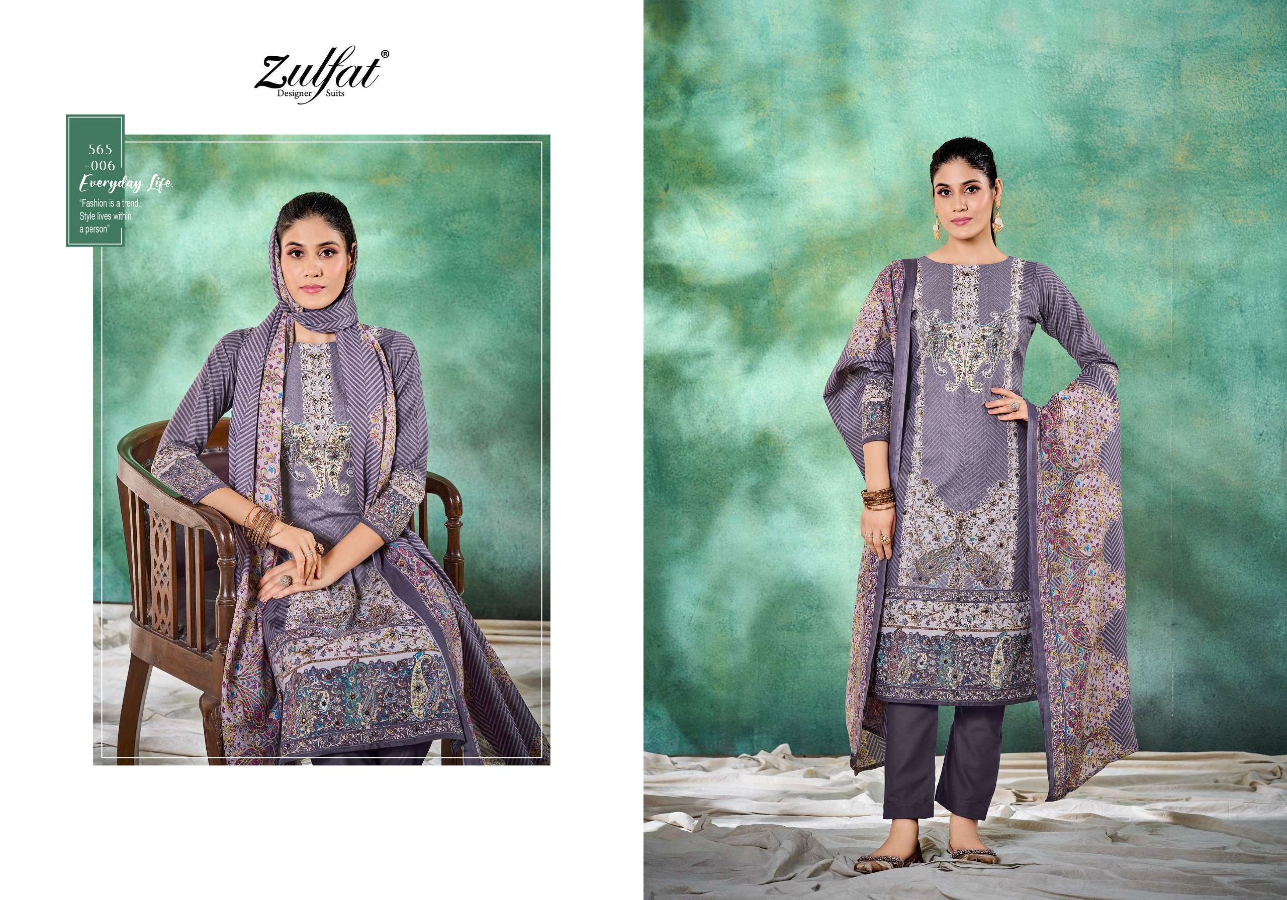 zulfat designer suits jtania vol 3 cotton exclusive look salwar suit catalog