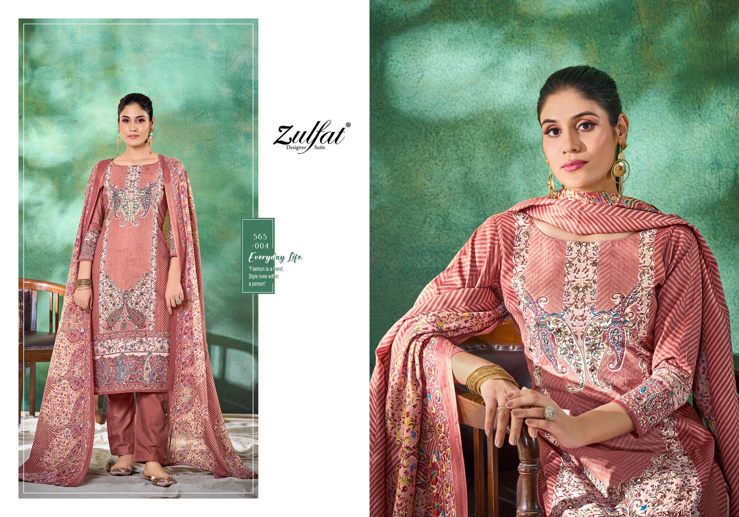 zulfat designer suits jtania vol 3 cotton exclusive look salwar suit catalog