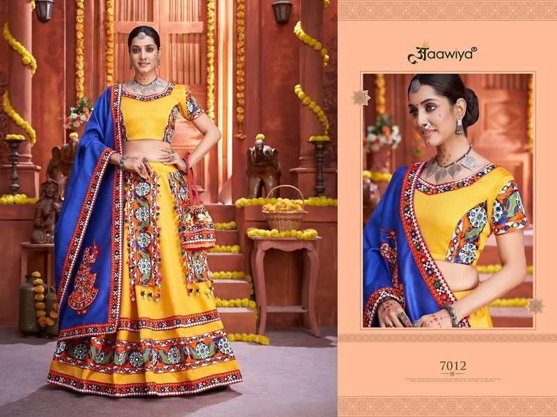 aawiya officeal 7012 Rajwadi Vol 3 art silk festive look lehenga single