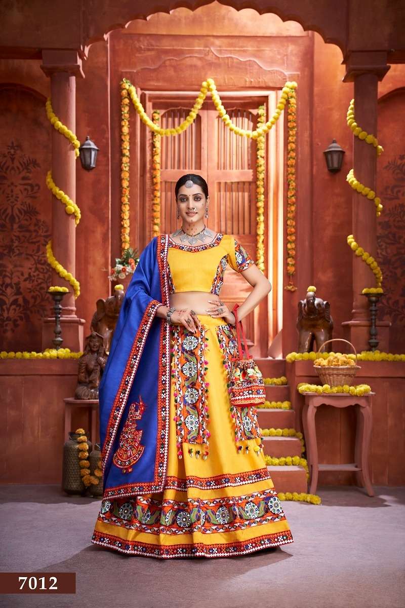 aawiya officeal 7012 Rajwadi Vol 3 art silk festive look lehenga single