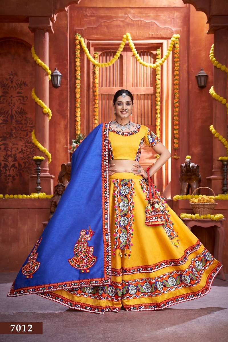 aawiya officeal 7012 Rajwadi Vol 3 art silk festive look lehenga single