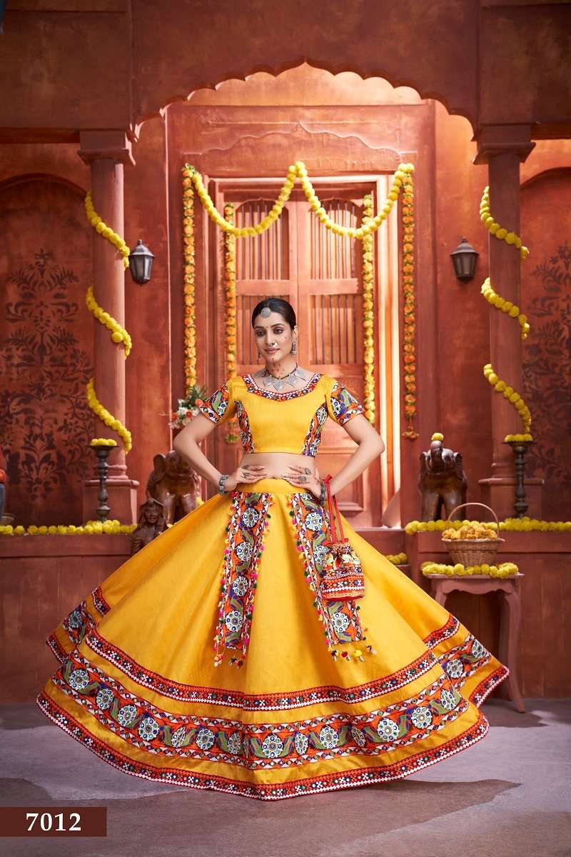 aawiya officeal 7012 Rajwadi Vol 3 art silk festive look lehenga single