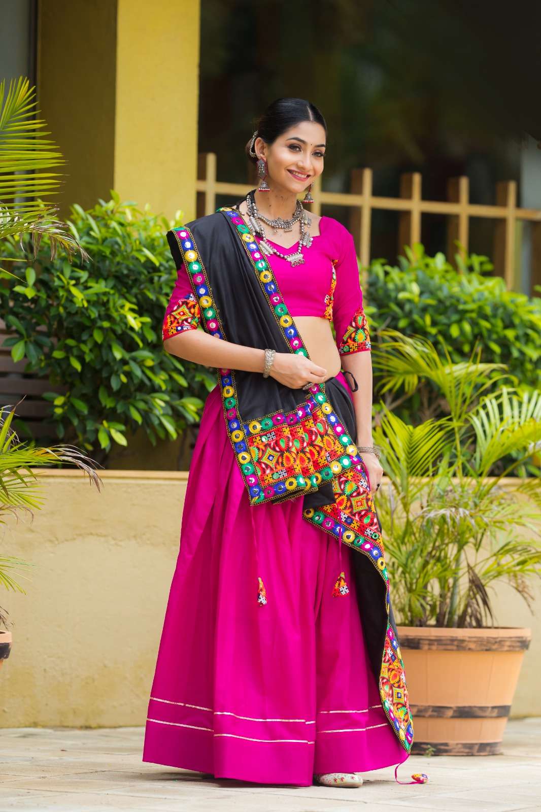 aawiya officeal awy 7070 pink cotton elegant lehnga singal