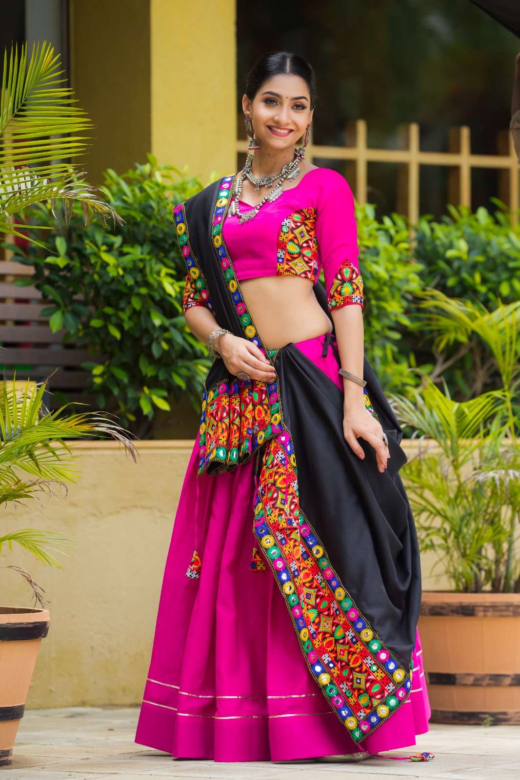 aawiya officeal awy 7070 pink cotton elegant lehnga singal