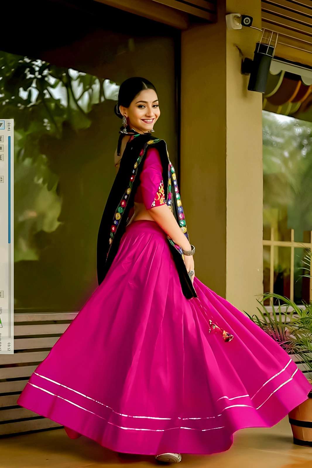 aawiya officeal awy 7070 pink cotton elegant lehnga singal