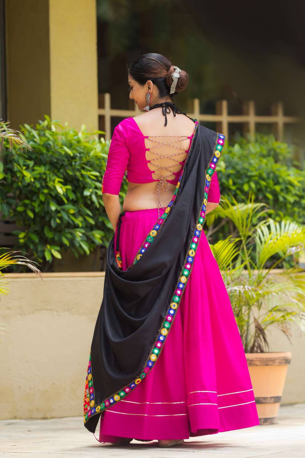 aawiya officeal awy 7070 pink cotton elegant lehnga singal