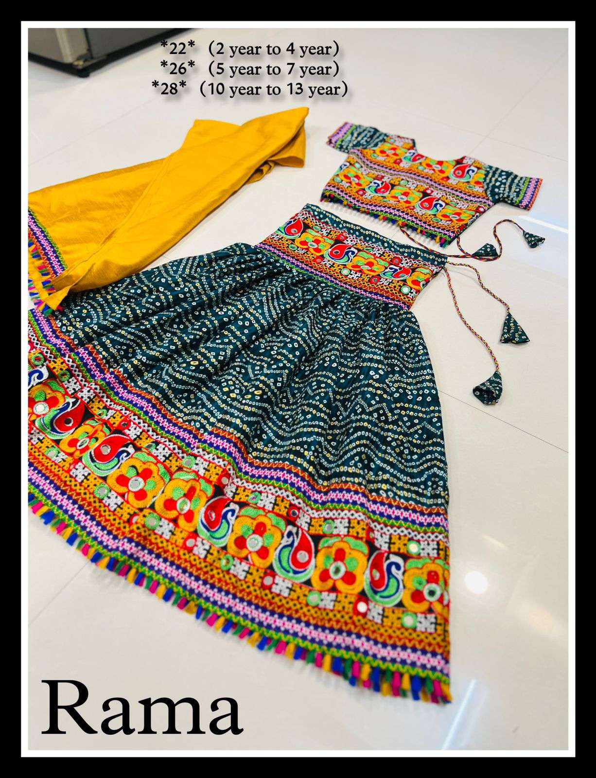 aawiya officeal Rama cotton festive look lehenga single