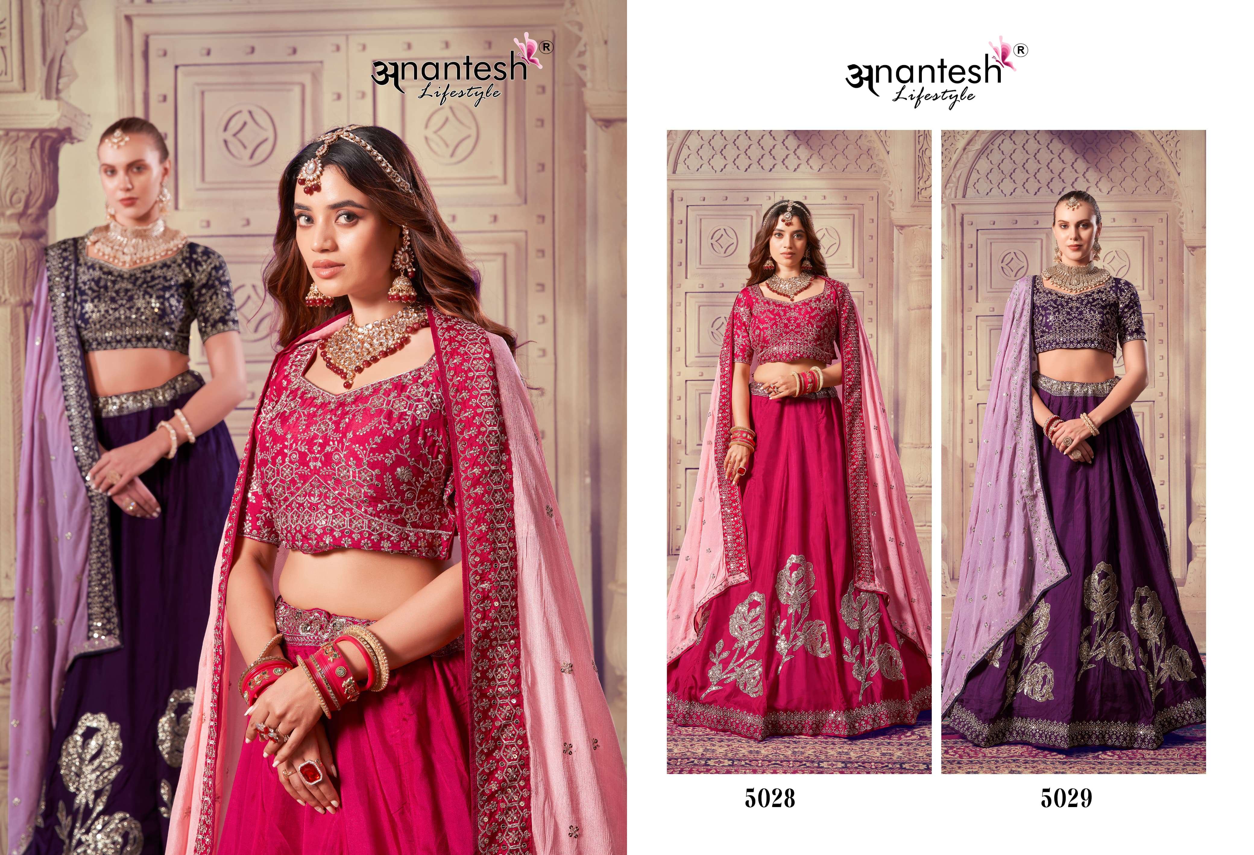 anantesh lifestyle occasion vol 8 series 50258 5029 viscose upada festive look catalog