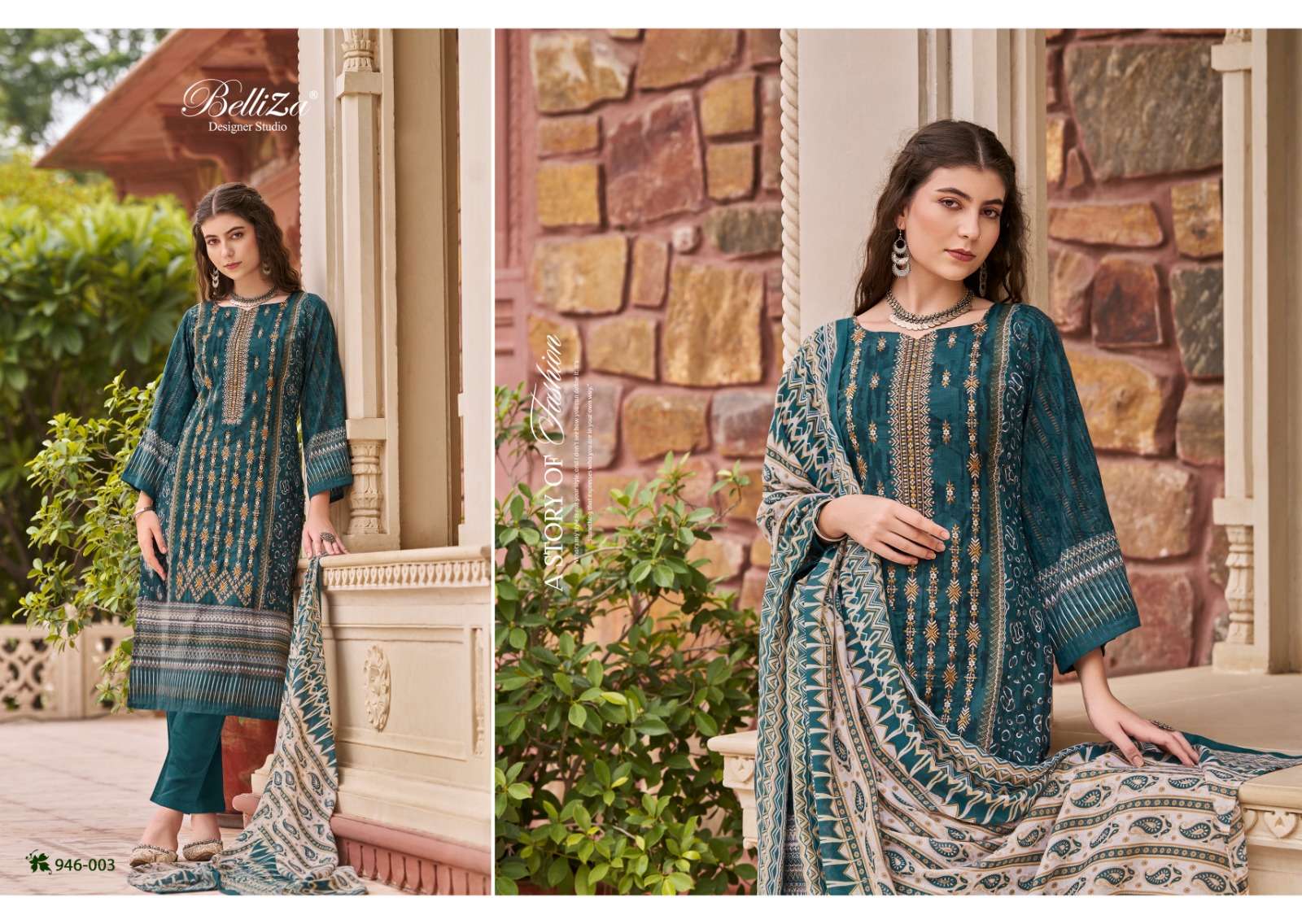 belliza designer studio bin saeed vol 5 cotton catchy look salwar suit catalog