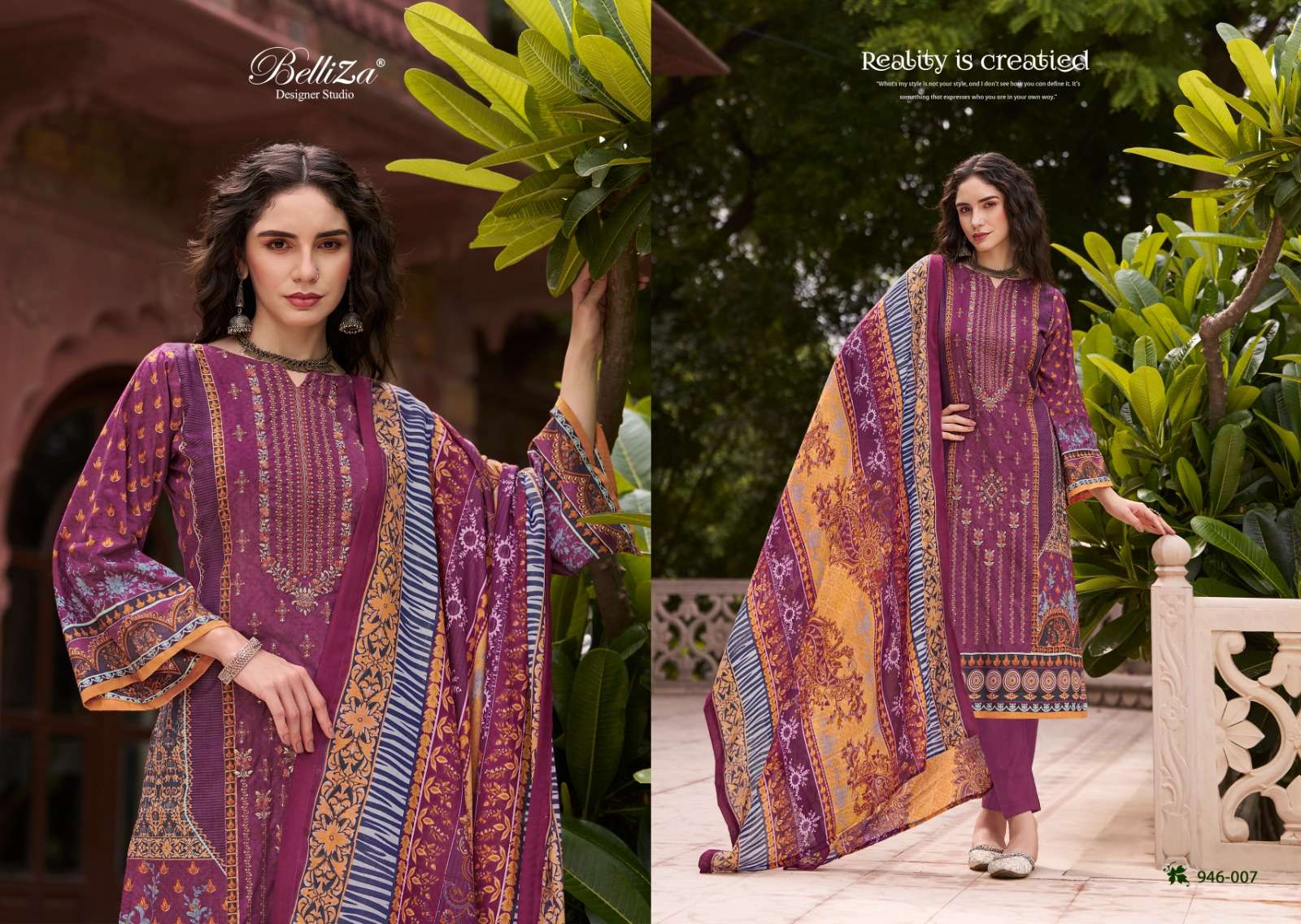 belliza designer studio bin saeed vol 5 cotton catchy look salwar suit catalog