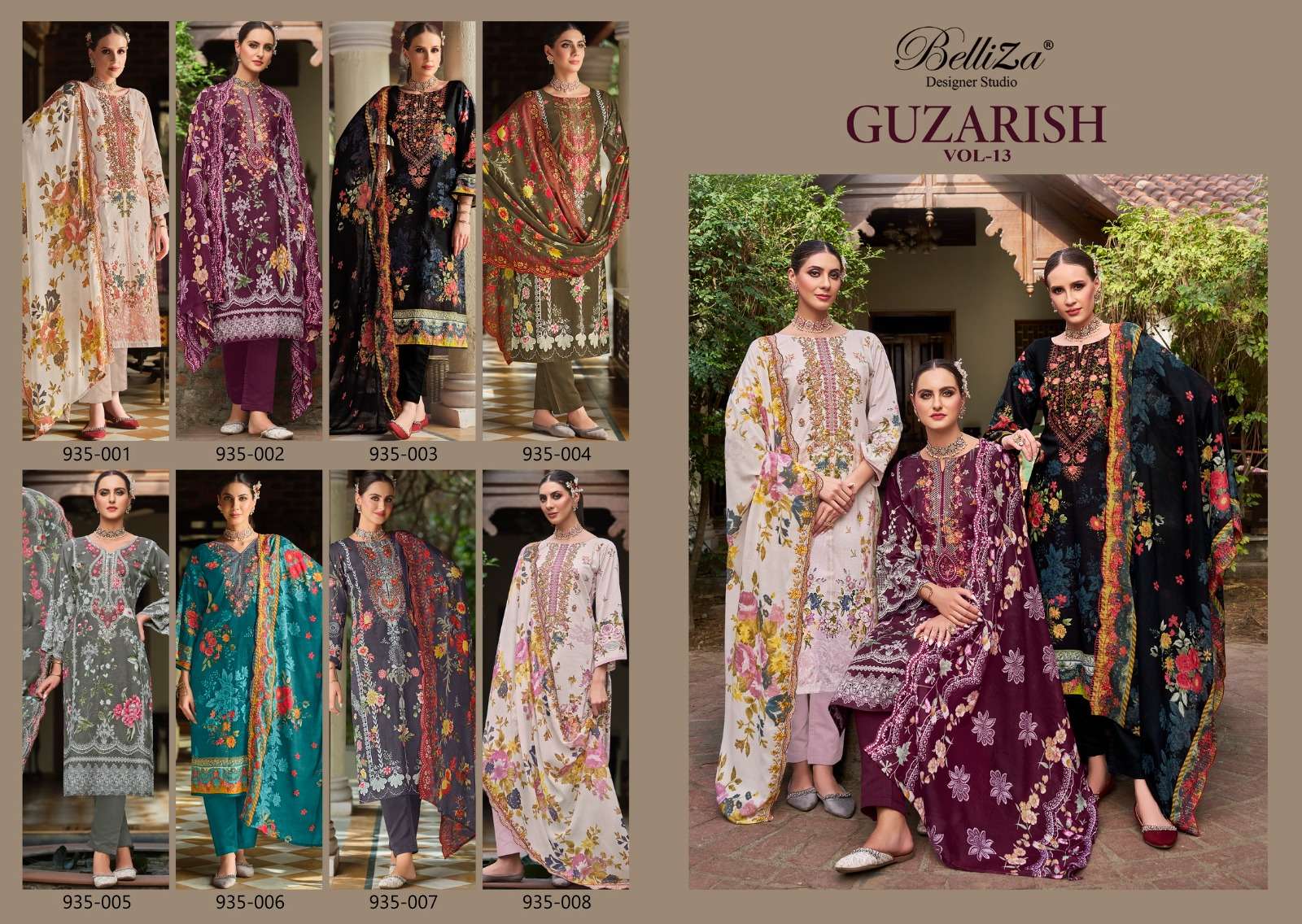 belliza designer studio guzarish vol 13 cotton catchy look salwar suit catalog