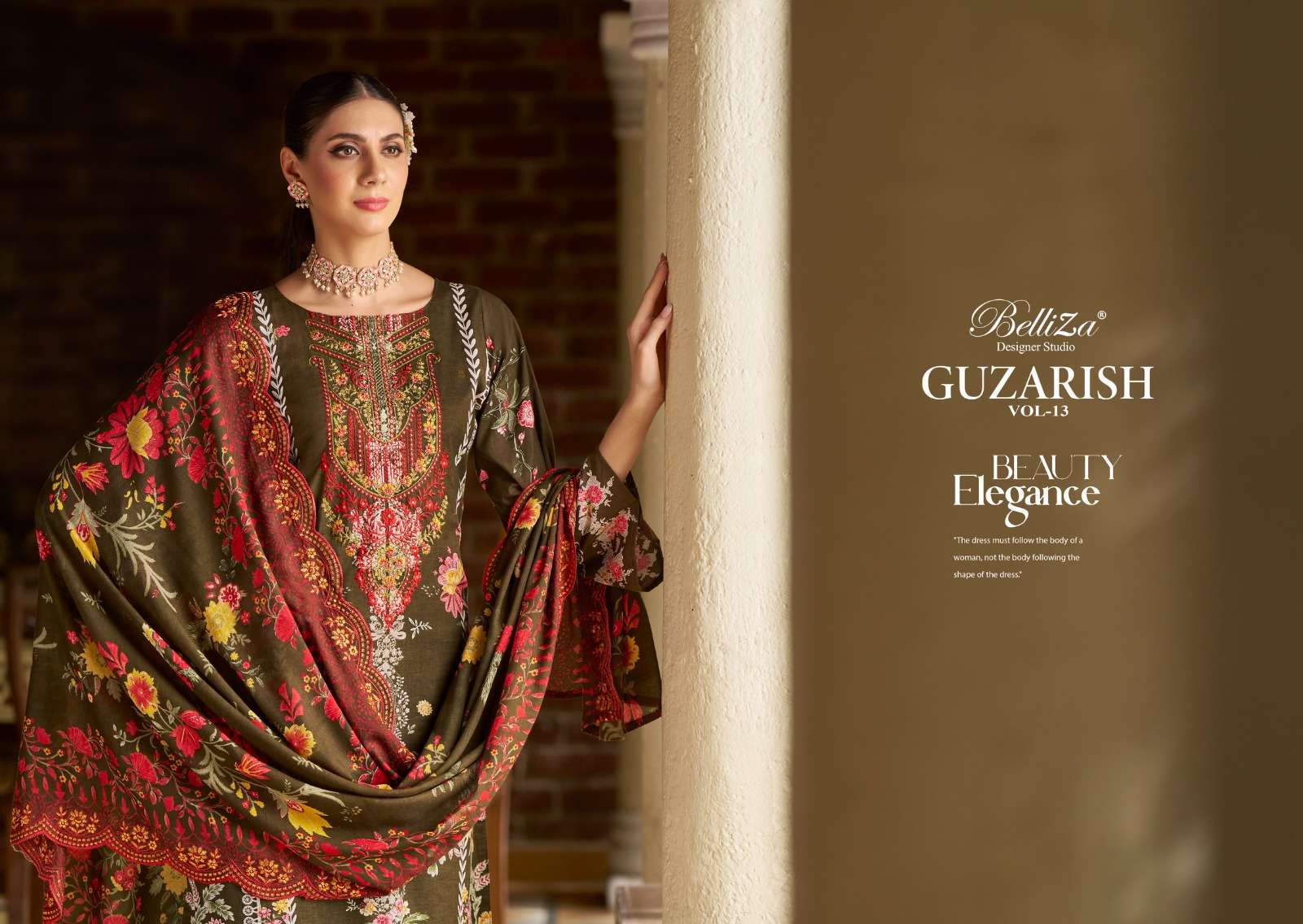 belliza designer studio guzarish vol 13 cotton catchy look salwar suit catalog