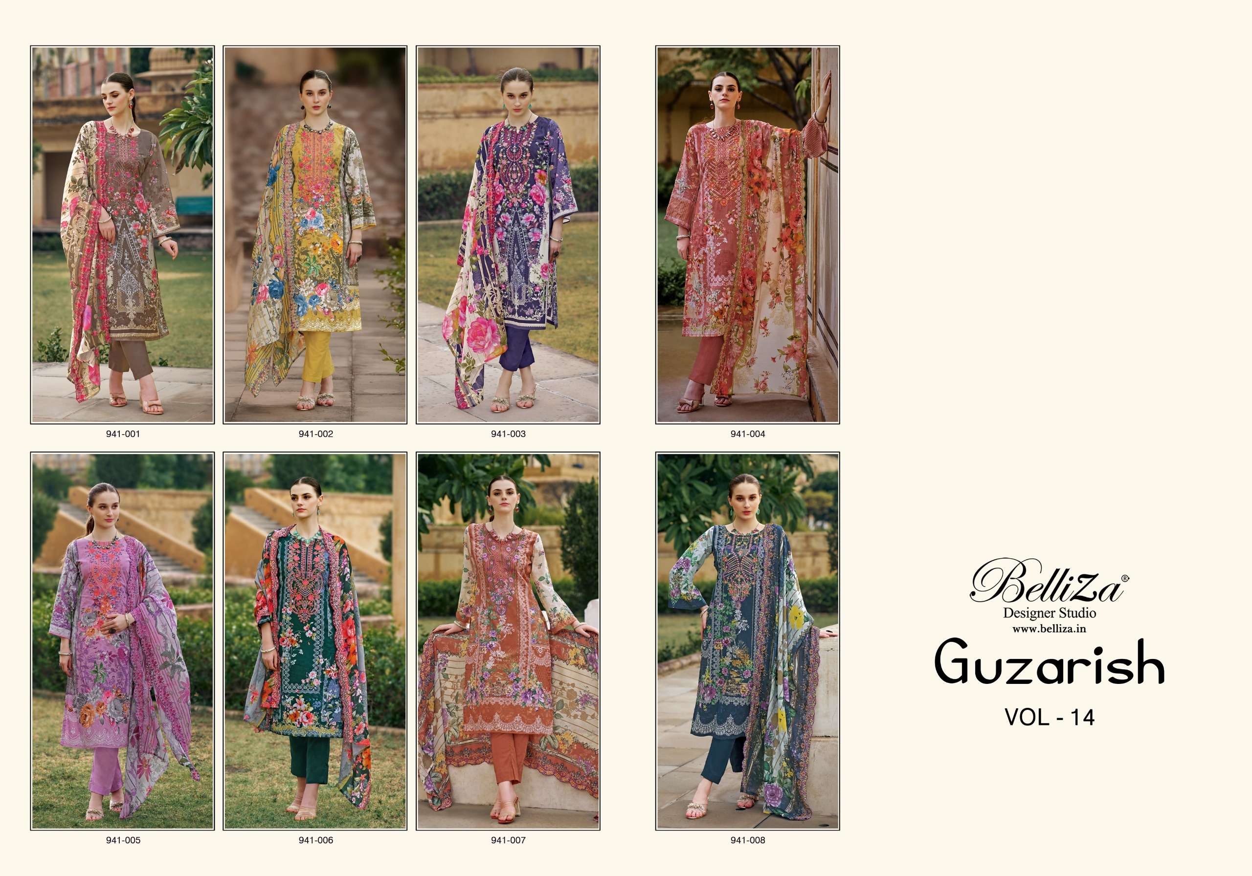 belliza designer studio guzarish vol 14 cotton catchy look salwar suit catalog