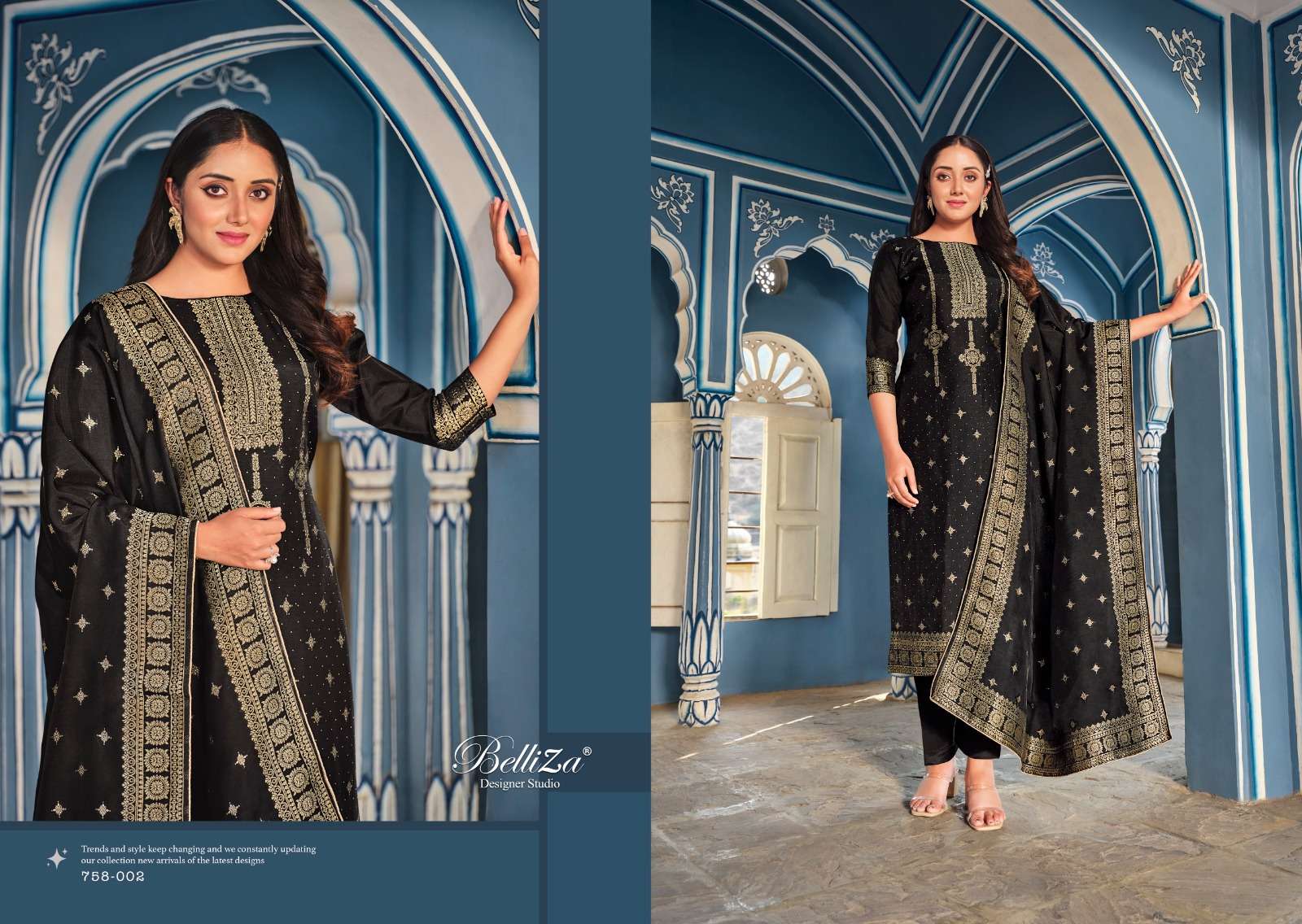 belliza designer studio ishana viscose rayon catchy look salwar suit catalog