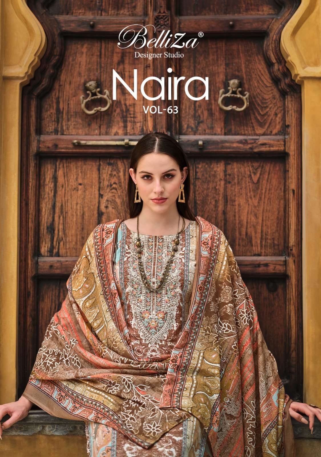 belliza designer studio naira vol 63 cotton catchy look salwar suit catalog