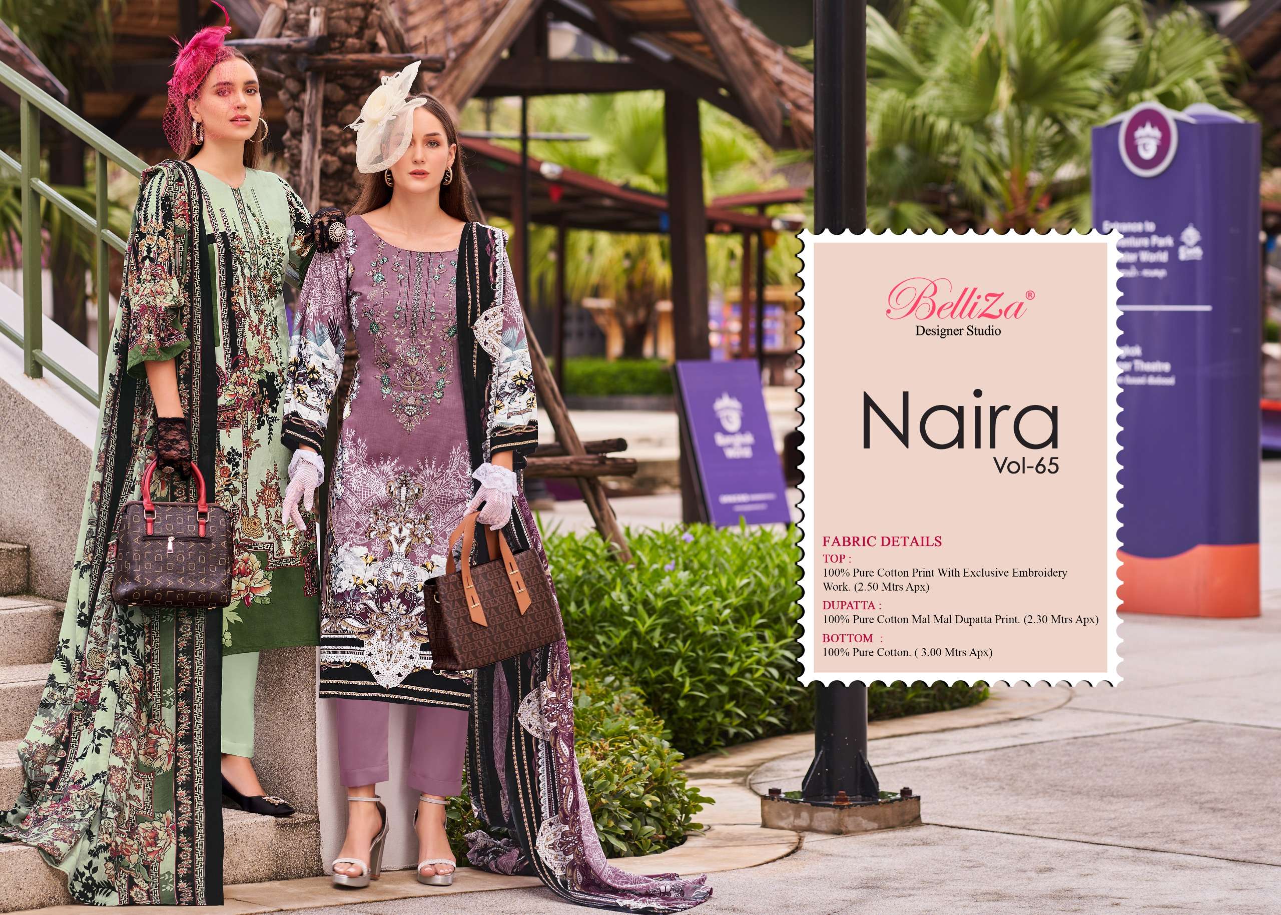 belliza designer studio naira vol 65 cotton catchy look salwar suit catalog