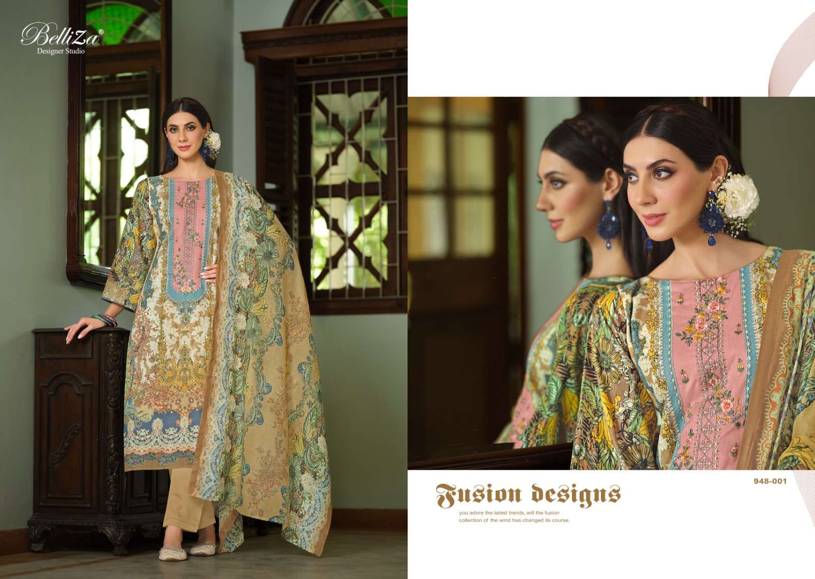 belliza designer studio naira vol 66 cotton catchy look salwar suit catalog