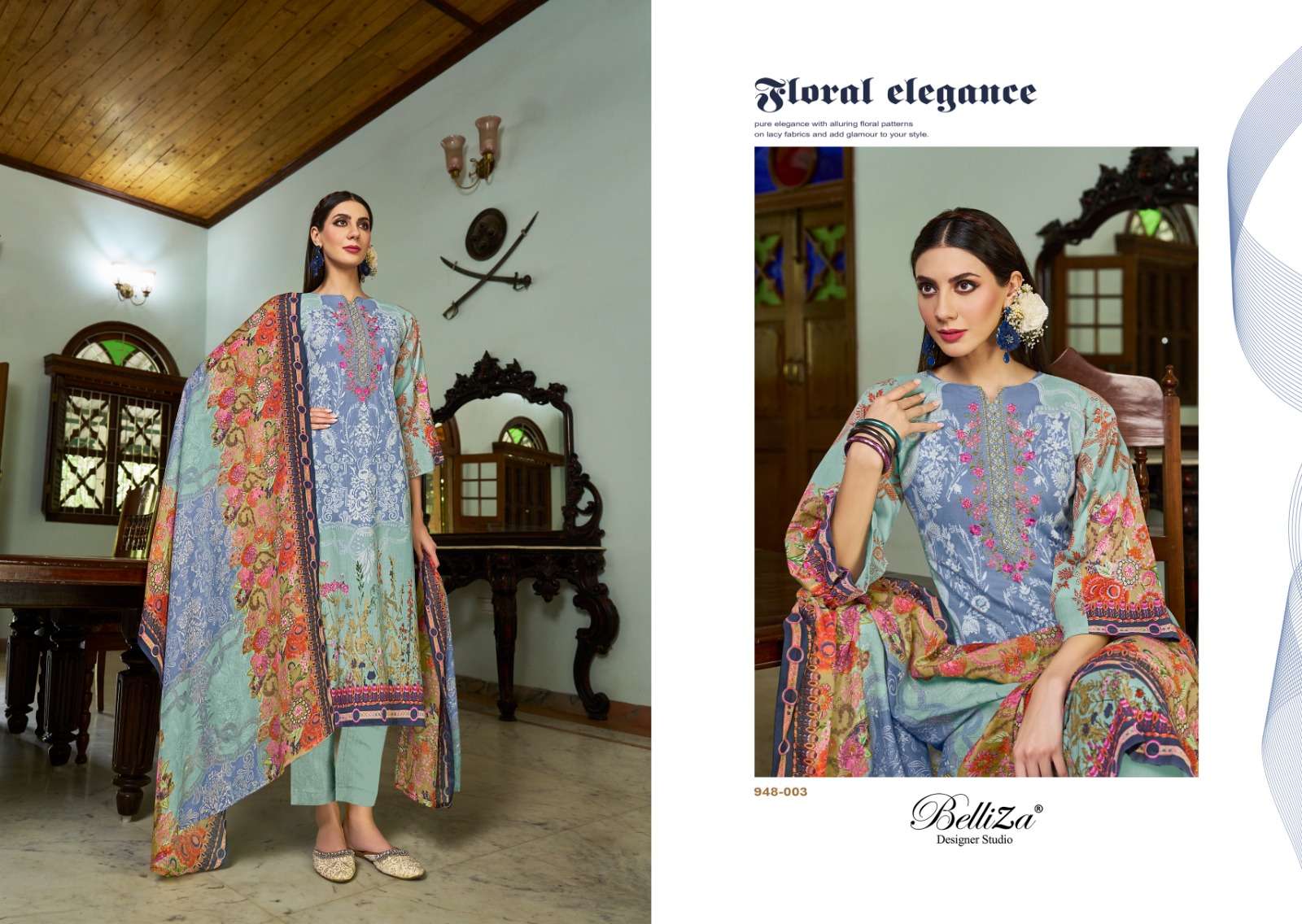 belliza designer studio naira vol 66 cotton catchy look salwar suit catalog