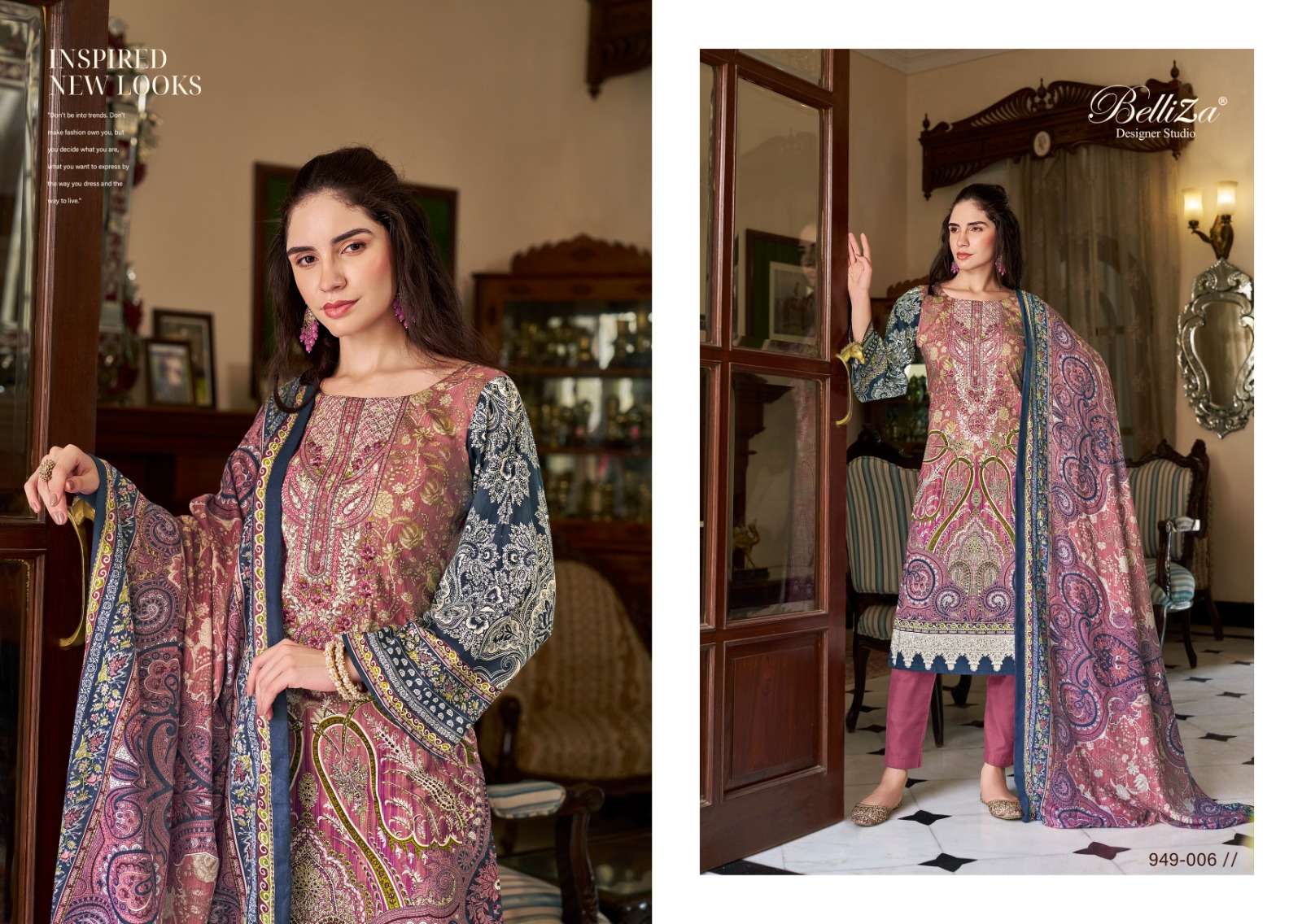 belliza designer studio naira vol 67 cotton catchy look salwar suit catalog