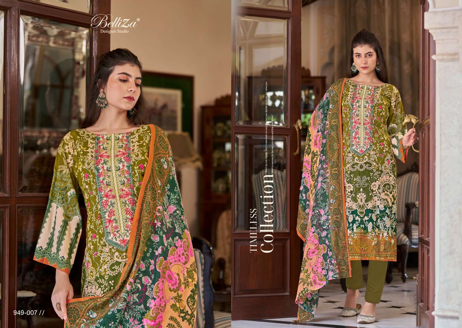 belliza designer studio naira vol 67 cotton catchy look salwar suit catalog