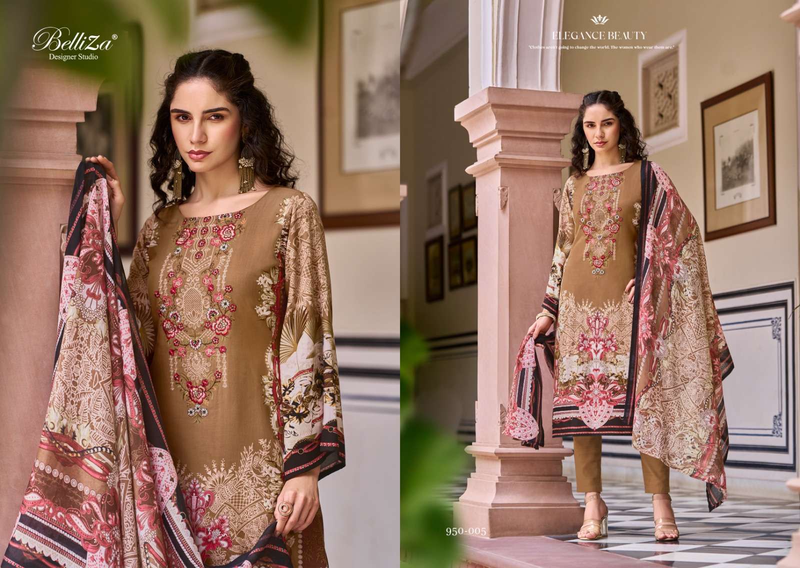 belliza designer studio riwayat vol 2 viscose rayon beautiful print salwar suit catalog